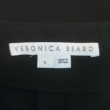 Veronica Beard Renzo Slim-Leg Cropped Pants Black/Silver Size 6