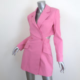 Jonathan Simkhai Kylo Long Sleeve Cut-Out Blazer Mini Dress Pink Size 4