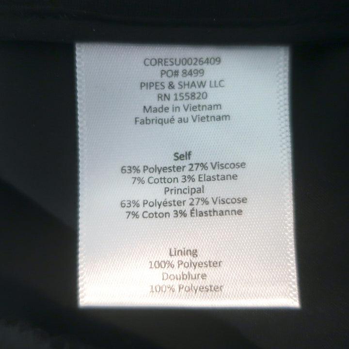 Veronica Beard Renzo Slim-Leg Cropped Pants Black/Silver Size 6