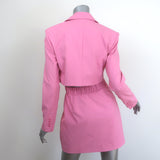 Jonathan Simkhai Kylo Long Sleeve Cut-Out Blazer Mini Dress Pink Size 4