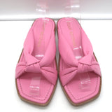 Stuart Weitzman Playa Knotted Slide Sandals Pink Leather Size 10