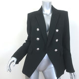 Veronica Beard Miller Dickey Jacket Black/Silver Size 8 Double Breasted Blazer
