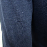 Max Mara Cowl Neck Sweater Navy Stretch Silk Knit Size Small