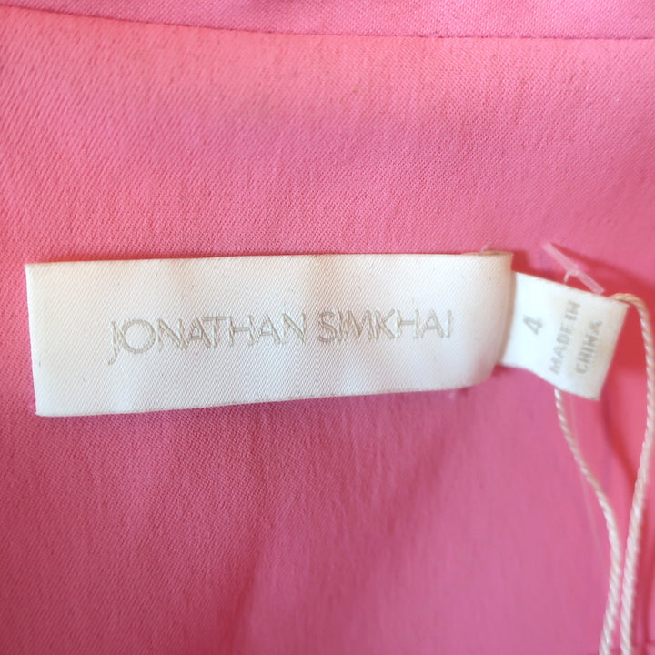 Jonathan Simkhai Kylo Long Sleeve Cut-Out Blazer Mini Dress Pink Size 4