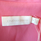 Jonathan Simkhai Kylo Long Sleeve Cut-Out Blazer Mini Dress Pink Size 4