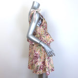 Agua by Agua Bendita Infinito Ruffled Mini Dress Floral Print Cotton Size Small