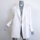 Alice + Olivia Oversize Blazer Cream Size Medium One-Button Jacket