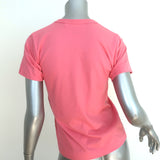 PLAY Comme des Garcons Big Heart T-Shirt Pink Size Small Short Sleeve Top