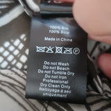 Heirlome Oversized Button Down Blouse Brown Jyma Print Silk Size Extra Small