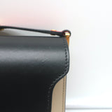 Marni Trunk Mini Tricolor Crossbody Bag Ecru/Black/Red Leather