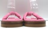 Stuart Weitzman Playa Knotted Slide Sandals Pink Leather Size 10