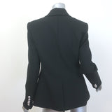 Veronica Beard Miller Dickey Jacket Black/Silver Size 8 Double Breasted Blazer