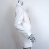 Alice + Olivia Oversize Blazer Cream Size Medium One-Button Jacket