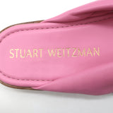 Stuart Weitzman Playa Knotted Slide Sandals Pink Leather Size 10