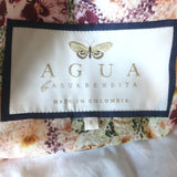 Agua by Agua Bendita Infinito Ruffled Mini Dress Floral Print Cotton Size Small