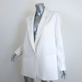 Alice + Olivia Oversize Blazer Cream Size Medium One-Button Jacket
