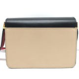 Marni Trunk Mini Tricolor Crossbody Bag Ecru/Black/Red Leather