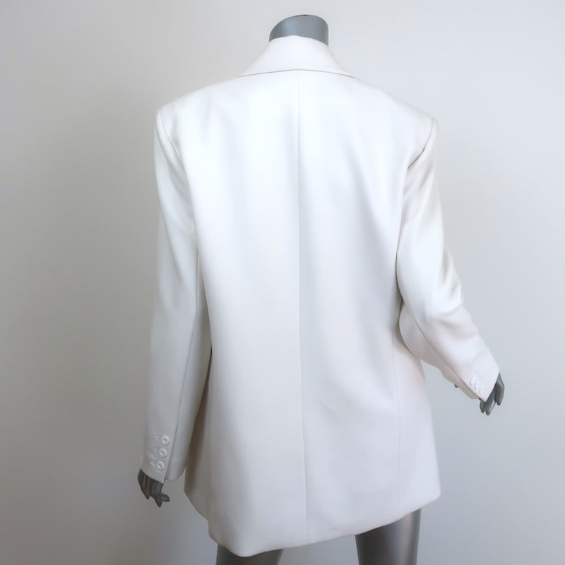 Alice + Olivia Oversize Blazer Cream Size Medium One-Button Jacket