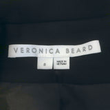 Veronica Beard Miller Dickey Jacket Black/Silver Size 8 Double Breasted Blazer