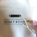 Alice + Olivia Oversize Blazer Cream Size Medium One-Button Jacket