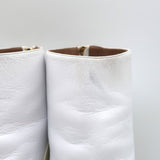 Malone Souliers Madison Ankle Boots Cream Leather Size 41 Pointed Toe Booties