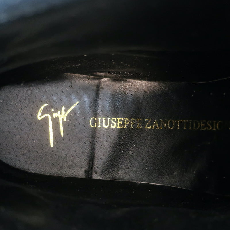 Giuseppe Zanotti Coby Crystal-Strap High Top Sneakers Black Suede Size 42 NEW