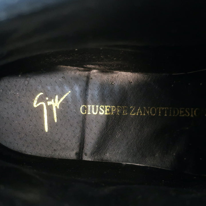 Giuseppe Zanotti Coby Crystal-Strap High Top Sneakers Black Suede Size 42 NEW