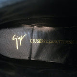 Giuseppe Zanotti Coby Crystal-Strap High Top Sneakers Black Suede Size 42 NEW