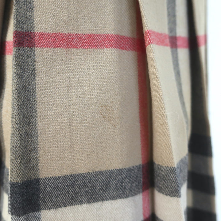 Burberry Nova Check Belted Pleated Skort Beige Stretch Wool Size Small
