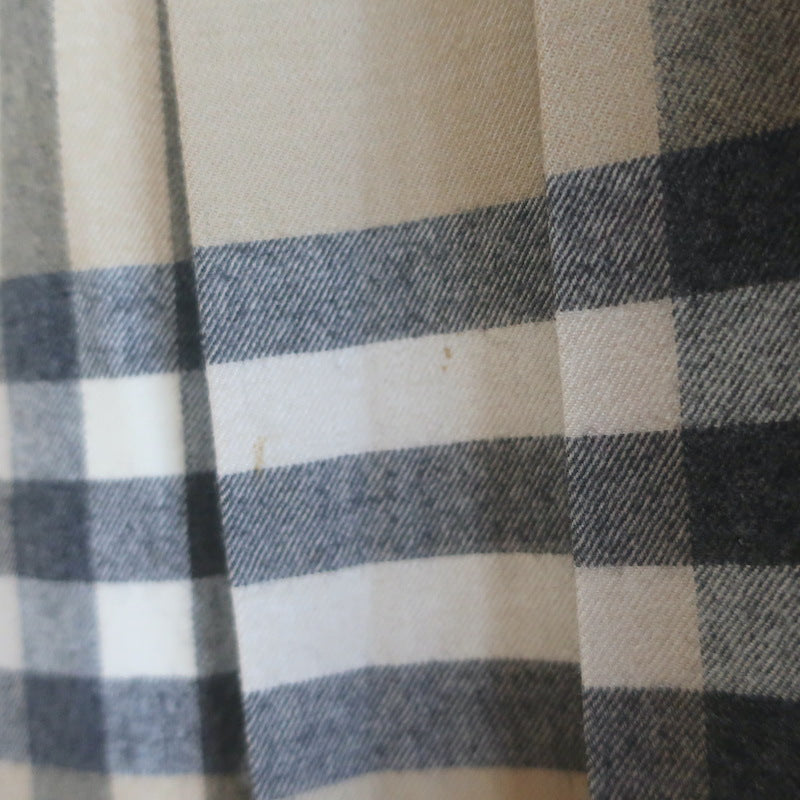 Burberry Nova Check Belted Pleated Skort Beige Stretch Wool Size Small