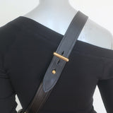 Prada Astrology Medium Crossbody Drawstring Bucket Bag Black Leather