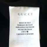 Gucci Racerback Tank Top Black Leather-Trim Silk Size 38 Sleeveless Blouse