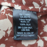 Nili Lotan Cecily Ruffled Bell Sleeve Blouse Rust Floral Print Silk Size Small