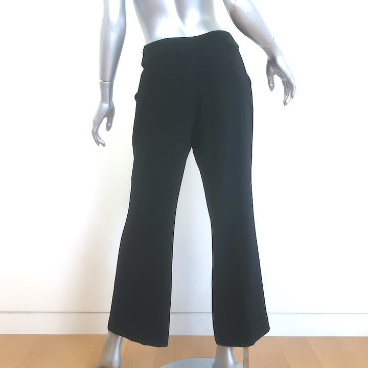 St. John Evening Crystal Buckle Pants Black Crepe Size 6