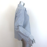 TWP Dude Striped Button Down Shirt White/Blue Size Extra Small/Small