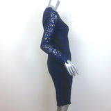 Elie Tahari Bellamy Long Sleeve Lace Dress Blue/Black Size 4 NEW