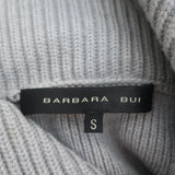 Barbara Bui Zipper Cardigan Gray Ribbed Knit Size Small Buckle Sweater