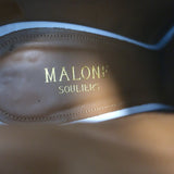 Malone Souliers Madison Ankle Boots Cream Leather Size 41 Pointed Toe Booties