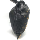 Prada Astrology Medium Crossbody Drawstring Bucket Bag Black Leather