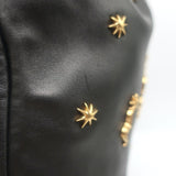 Prada Astrology Medium Crossbody Drawstring Bucket Bag Black Leather