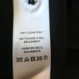 FRAME Lauren Ruffle Blouse Black Ramie Size Extra Small Long Sleeve Top