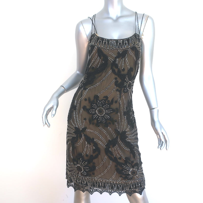 Tracy Reese Beaded Cami Dress Black Silk Chiffon Size 6 – Celebrity Owned Tracy Reese Beaded Cami Dress Black Silk Chiffon Size 6 – Celebrity Owned