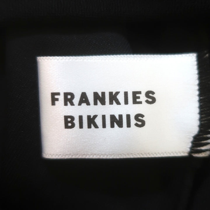 Frankies Bikinis Rose Terry Romper Black Stretch Jersey Size Small NEW