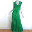 Alexander McQueen Sleeveless Ruffled Knit Maxi Dress Green Cotton Size Small