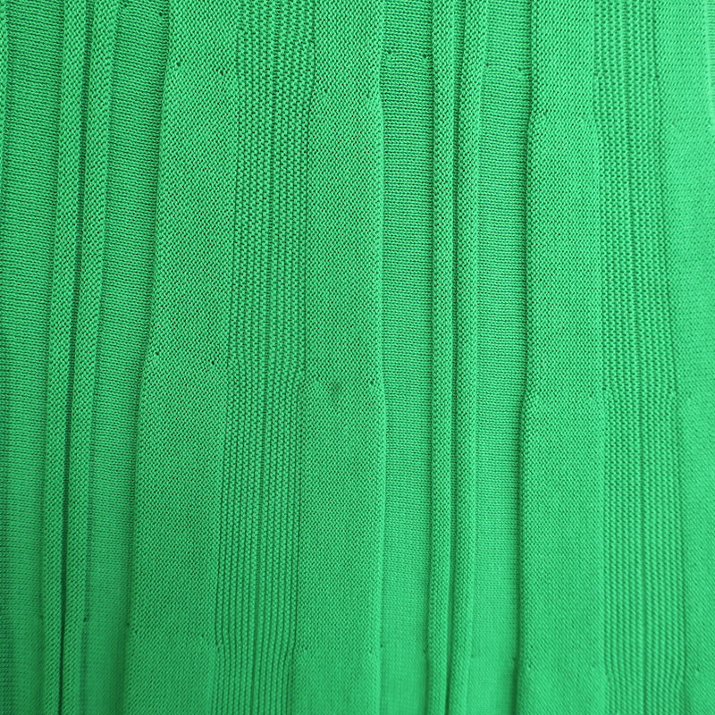 Alexander McQueen Sleeveless Ruffled Knit Maxi Dress Green Cotton Size Small