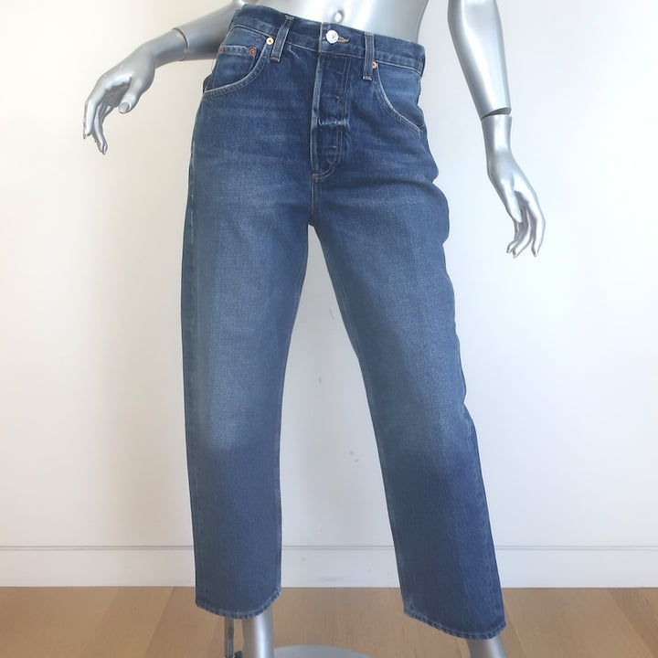 Citizens of Humanity Dahlia Bow Leg Jeans Baby Roll Blue Denim Size 25 NEW