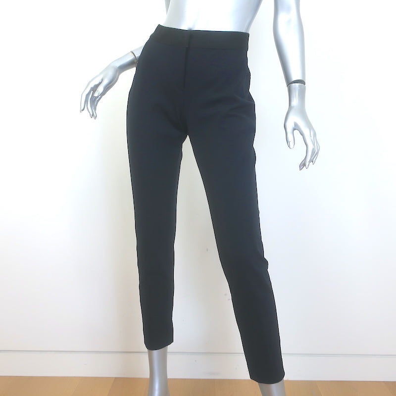 Veronica Beard Grosgrain-Trimmed Scuba Leggings Navy Size 8