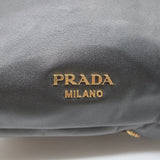 Prada Astrology Medium Crossbody Drawstring Bucket Bag Black Leather