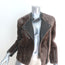 3.1 Phillip Lim Shearling Motorcycle Jacket Dark Brown Leather Size 6