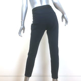 Veronica Beard Grosgrain-Trimmed Scuba Leggings Navy Size 8